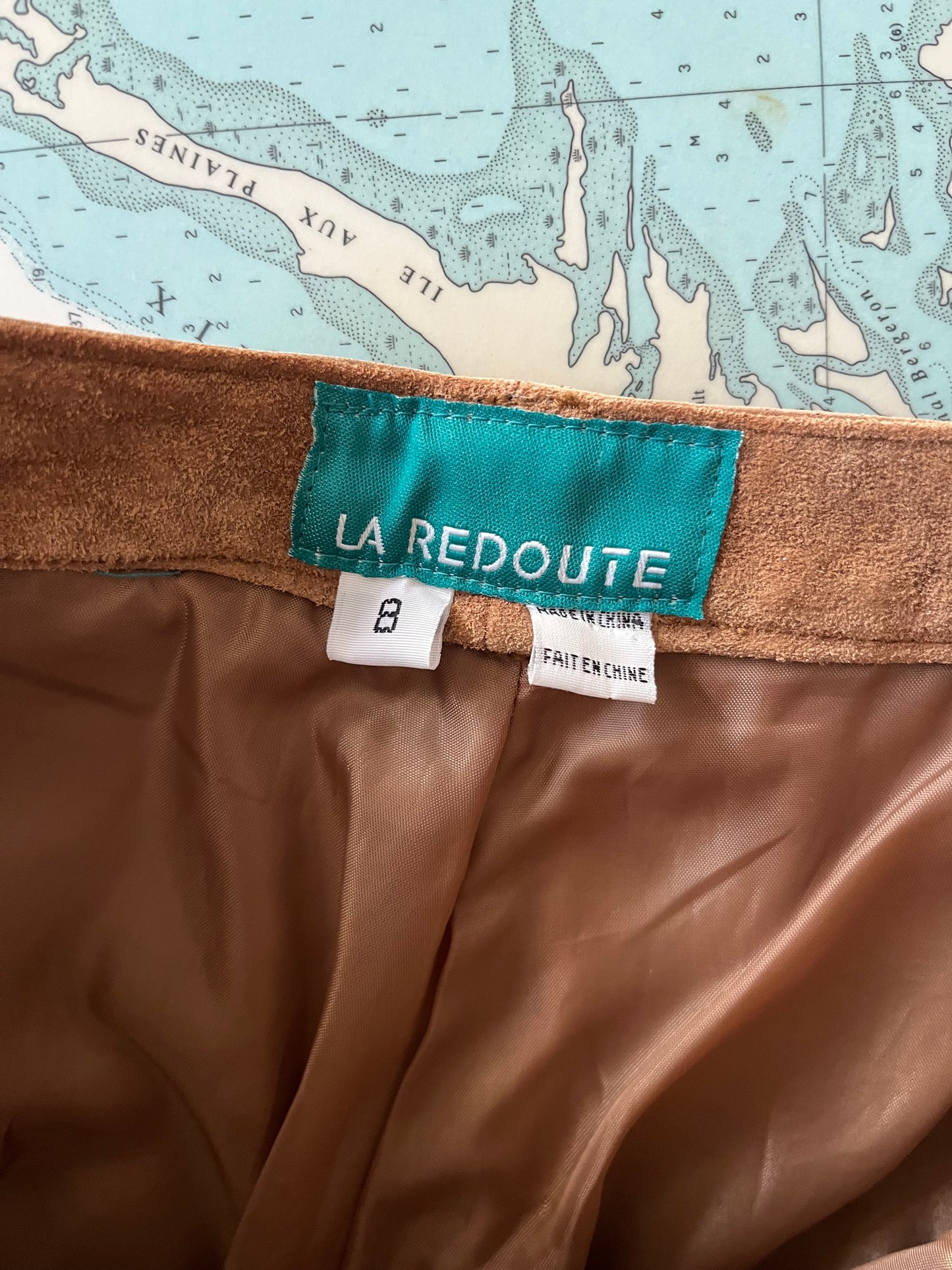 La Redoute Tan Suede Leather Pants