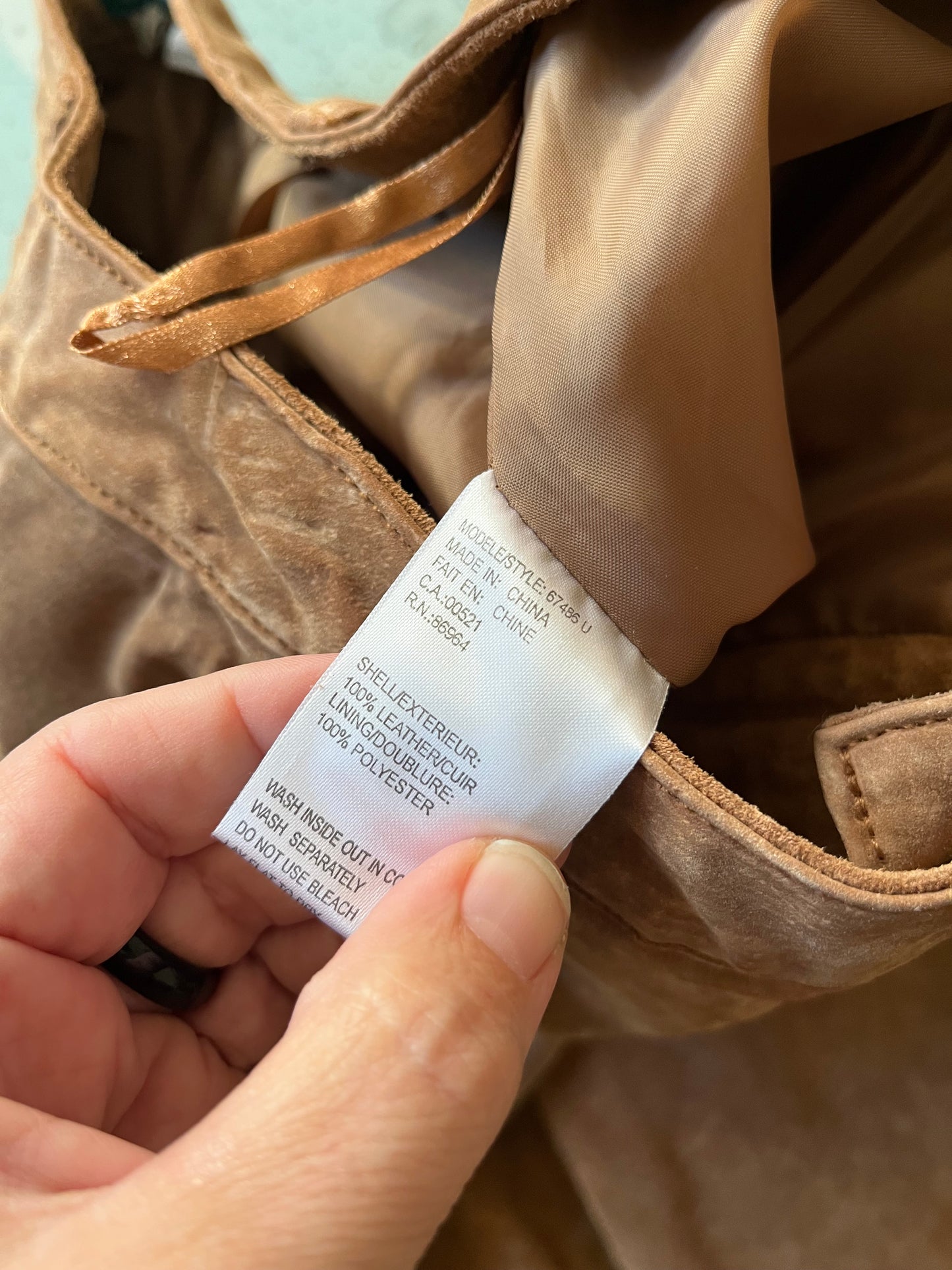 La Redoute Tan Suede Leather Pants