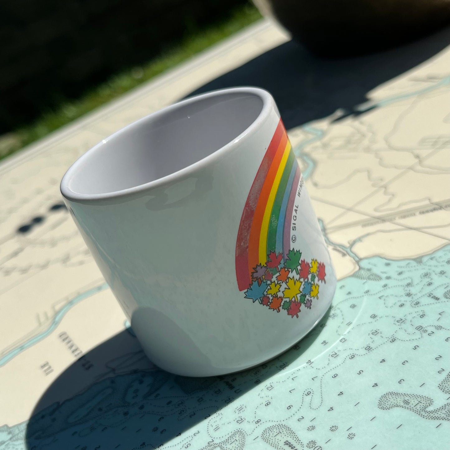 Vintage Niagara Falls Rainbow Mini Ceramic Cup