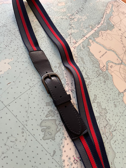 Vintage Preppy Elastic Striped Belt