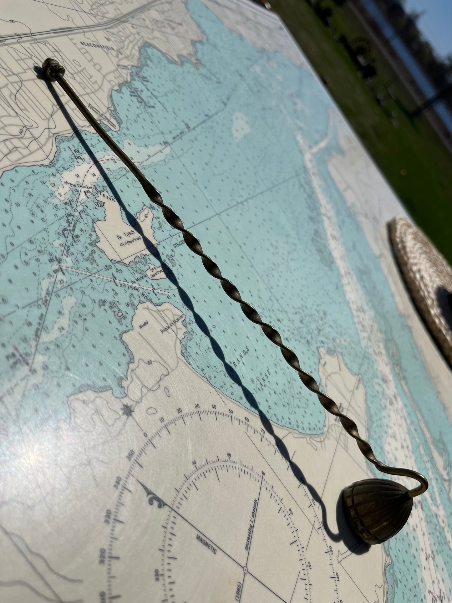 Vintage Twisted Brass Candle Snuffer