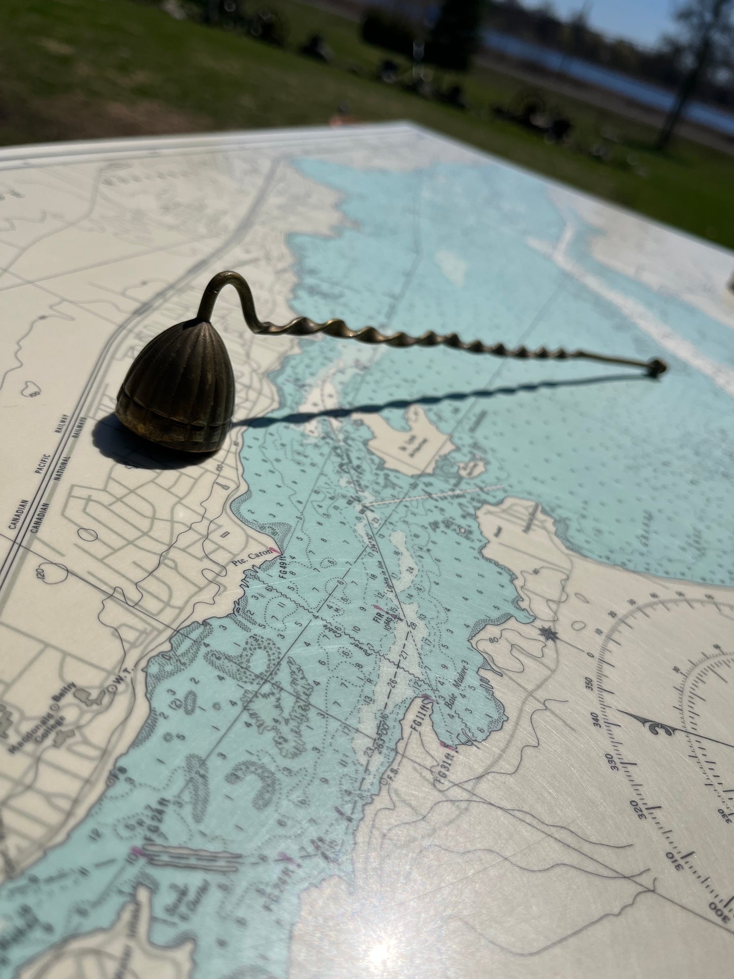Vintage Twisted Brass Candle Snuffer