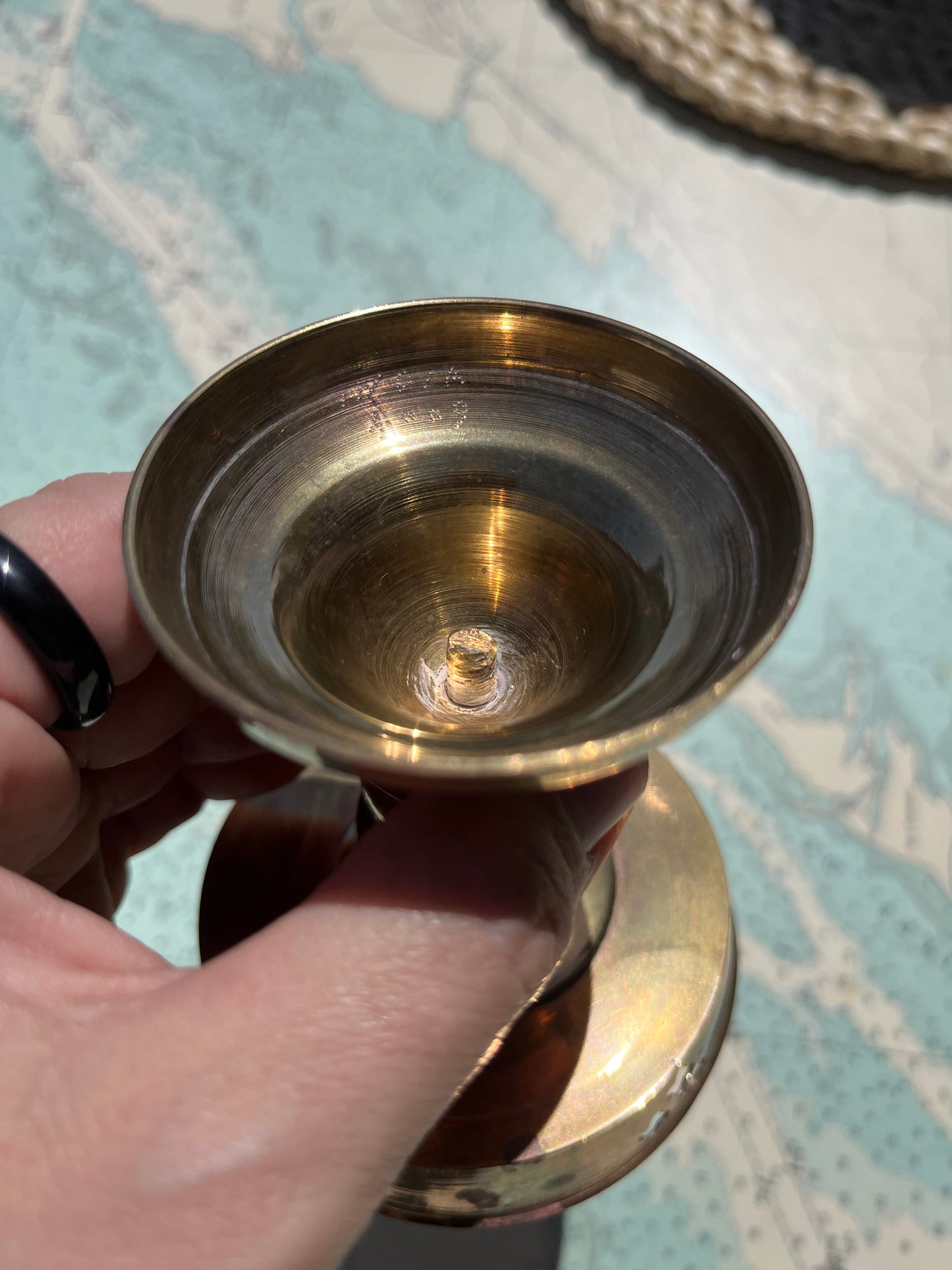 Vintage Large Brass Incense Burner with Lid