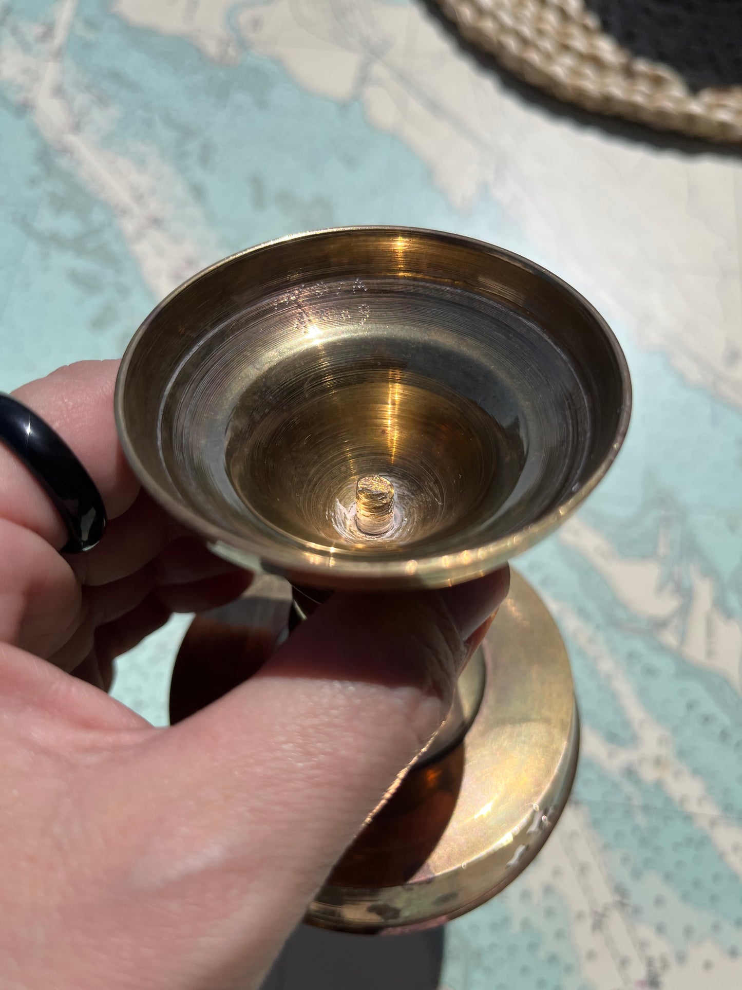 Vintage Large Brass Incense Burner with Lid