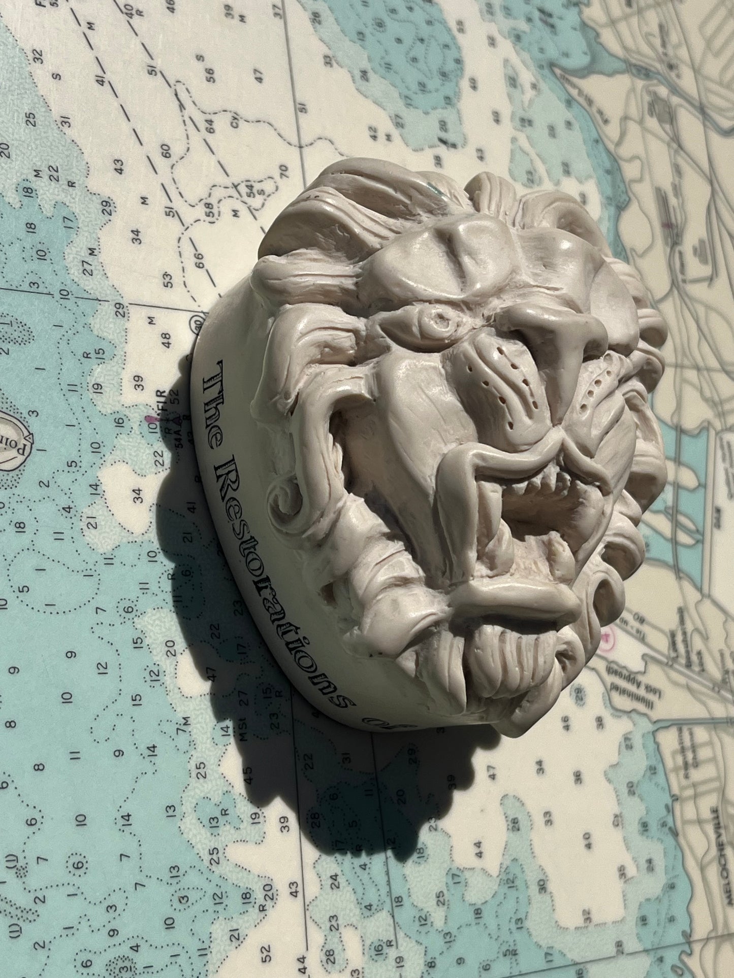 Vintage 70s The Restorations of Westminster Abbey Lion Head Paperweight