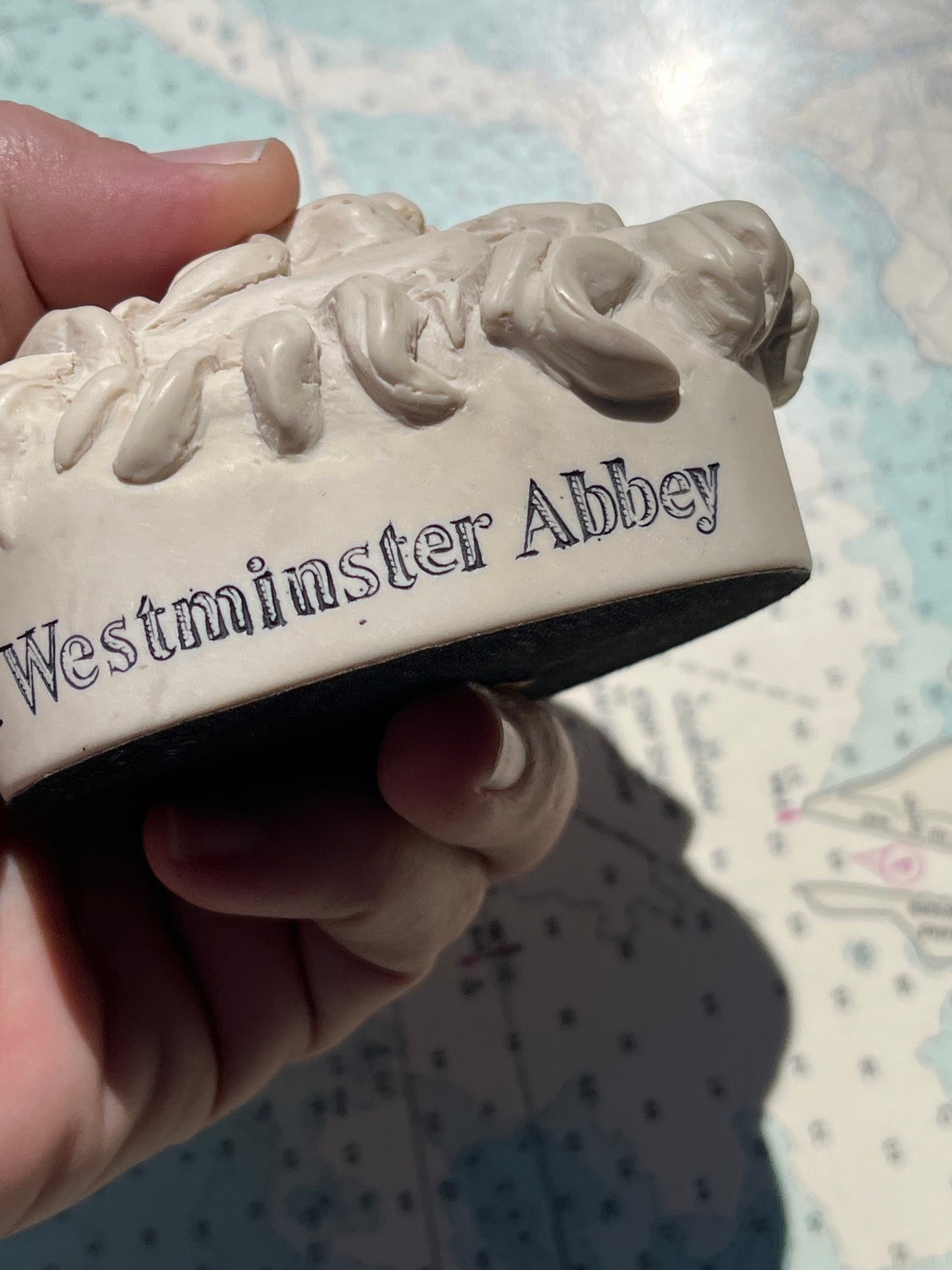 Vintage 70s The Restorations of Westminster Abbey Lion Head Paperweight