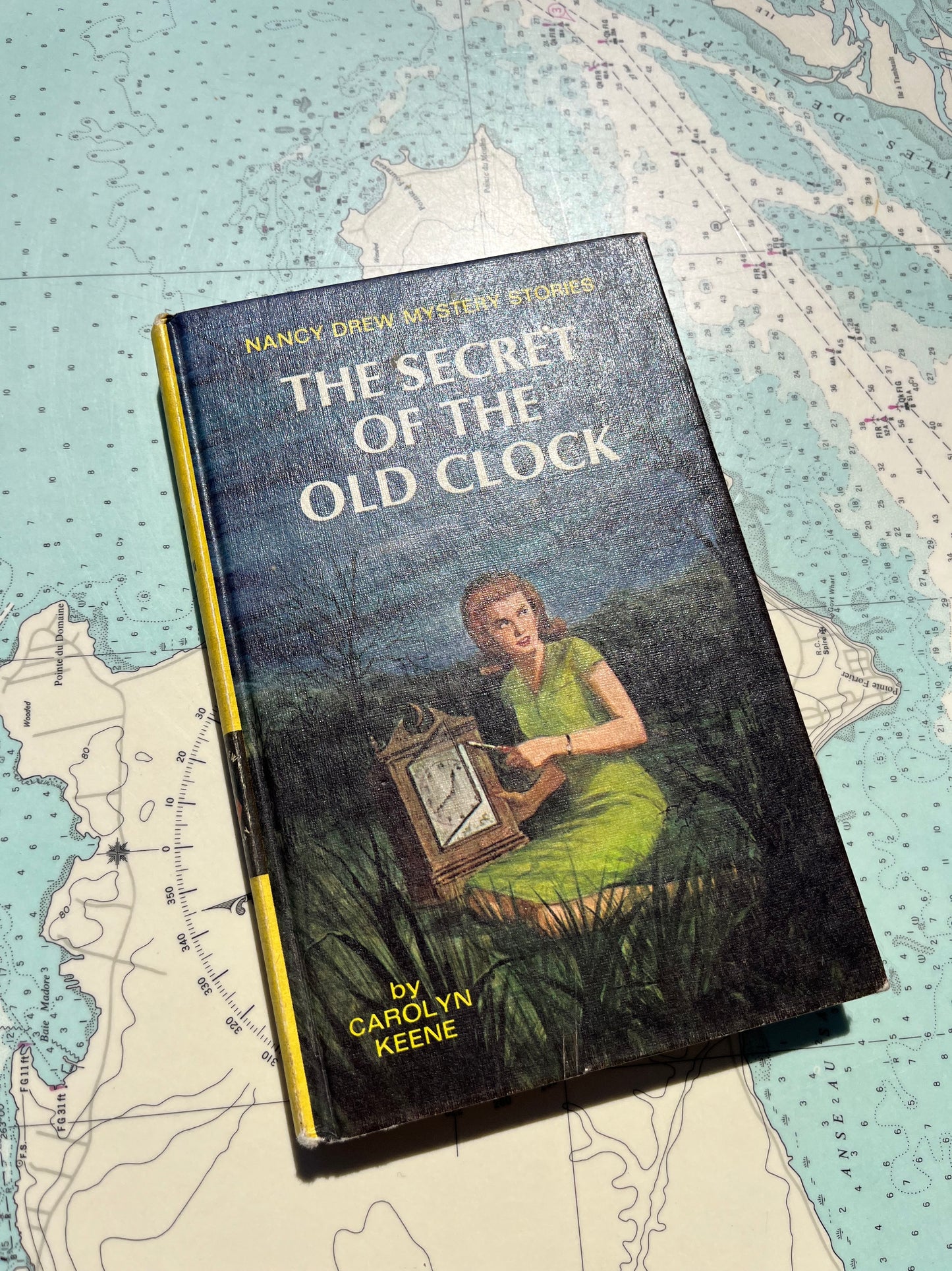 Vintage 1959 The Secret of the Old Clock Nancy Drew Hardcover Book