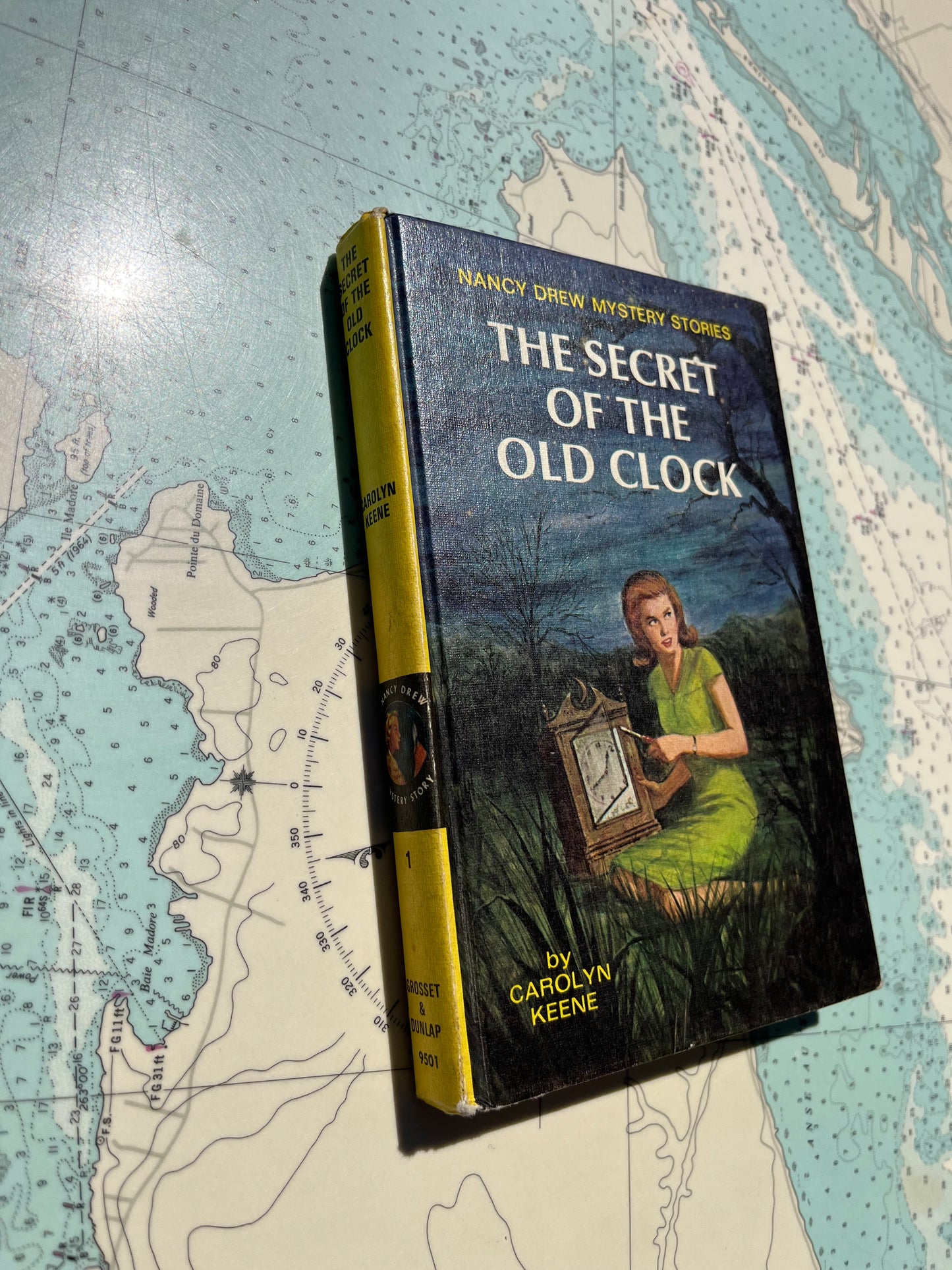Vintage 1959 The Secret of the Old Clock Nancy Drew Hardcover Book