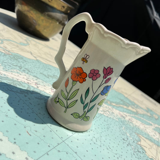 Vintage 60s Floral Creamer / Small Pitcher