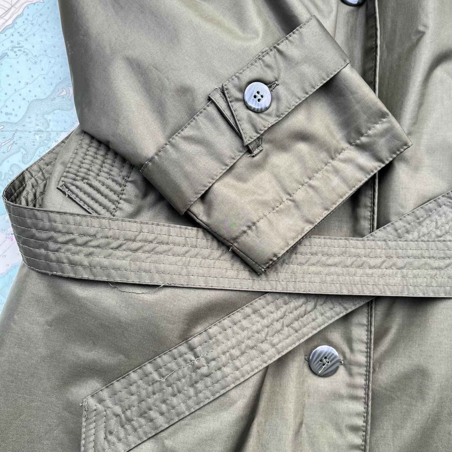 Vintage Weather Wise Olive Trench Coat