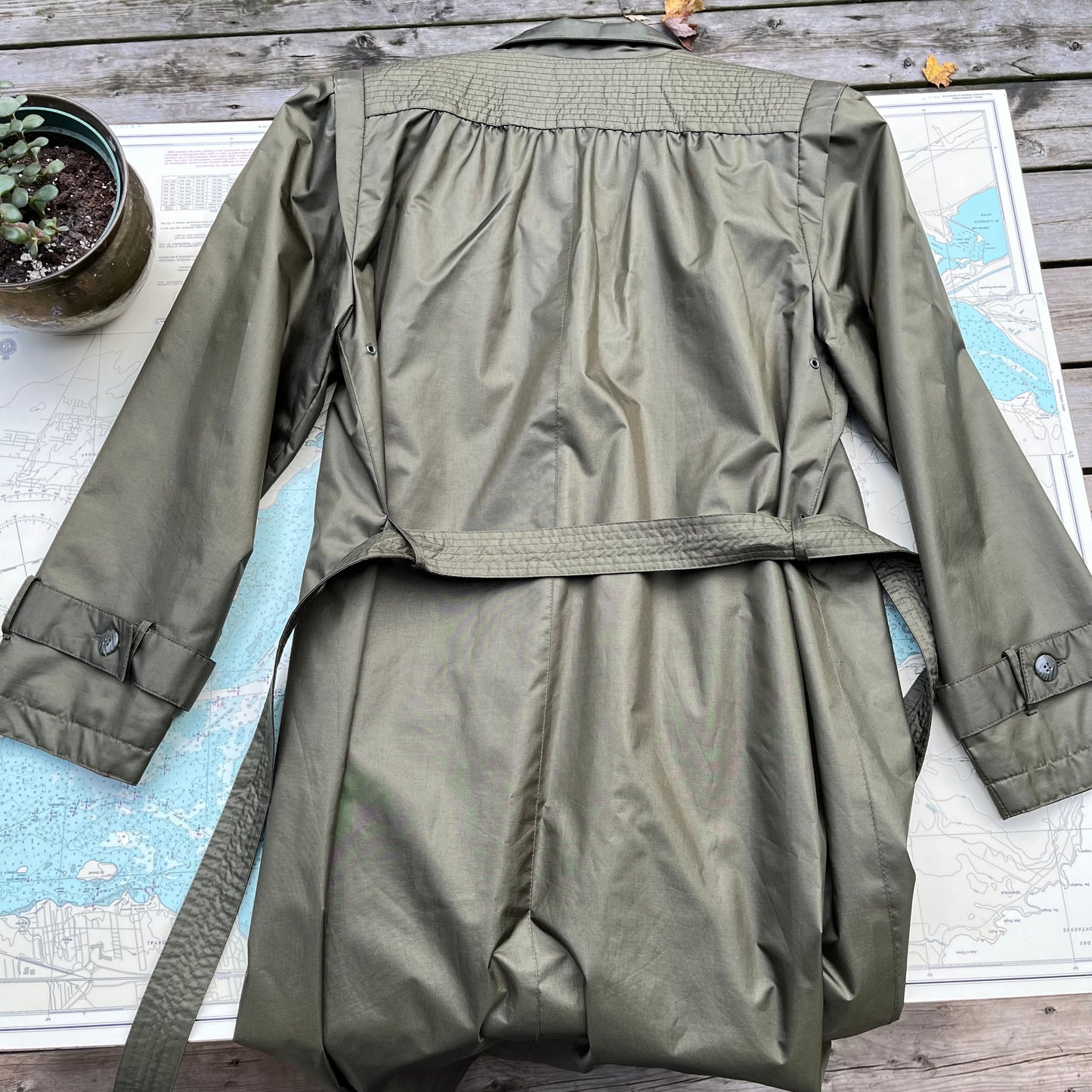 Vintage Weather Wise Olive Trench Coat