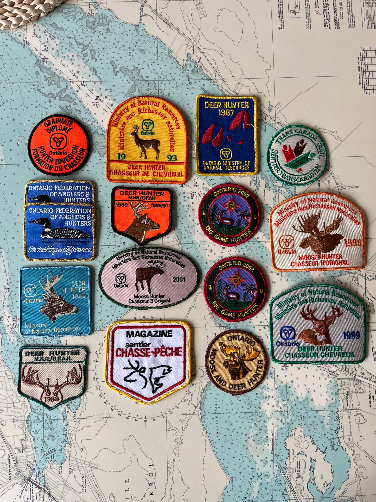 Vintage Collection of Yearly Hunting Badges Lot of 16