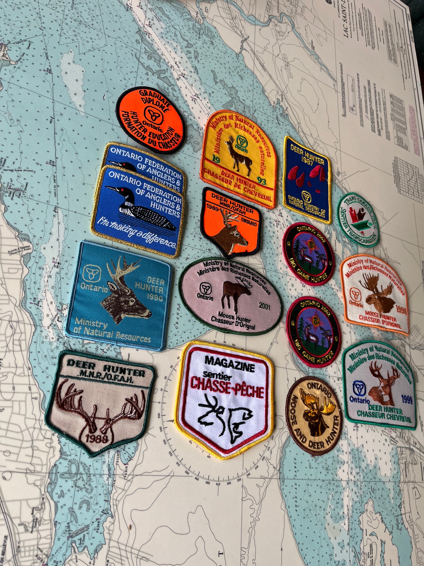 Vintage Collection of Yearly Hunting Badges Lot of 16