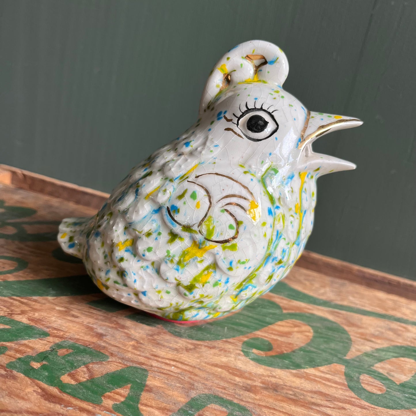 Vintage Ceramic Bird Shaker / Pot Pourri Holder