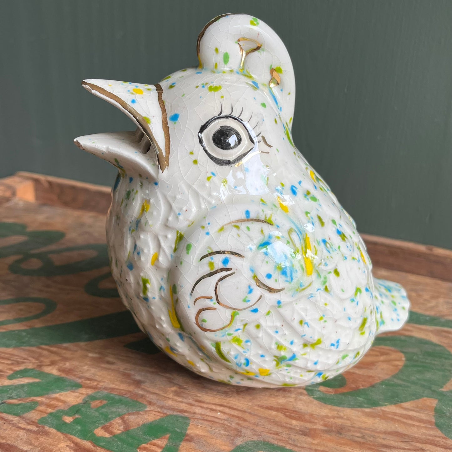 Vintage Ceramic Bird Shaker / Pot Pourri Holder