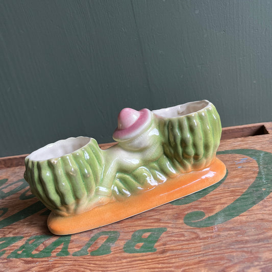 Vintage 80s Southwestern Double Cactus Planter