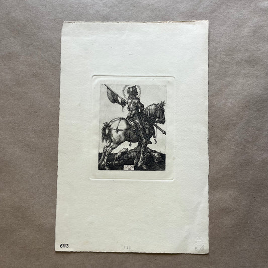 Antique Albrecht Durer Saint George on Horseback Fine Art Print