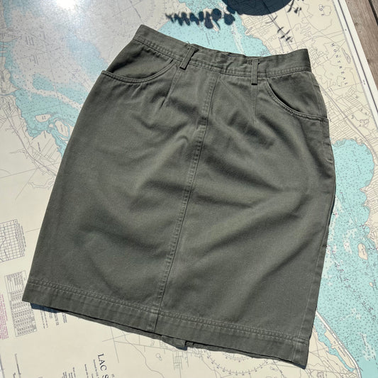 Vintage 90s GAP Army Green Pencil Skirt