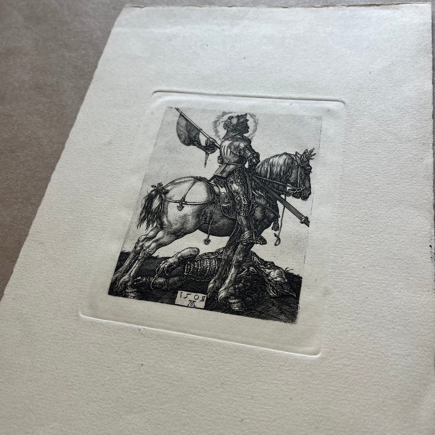 Antique Albrecht Durer Saint George on Horseback Fine Art Print