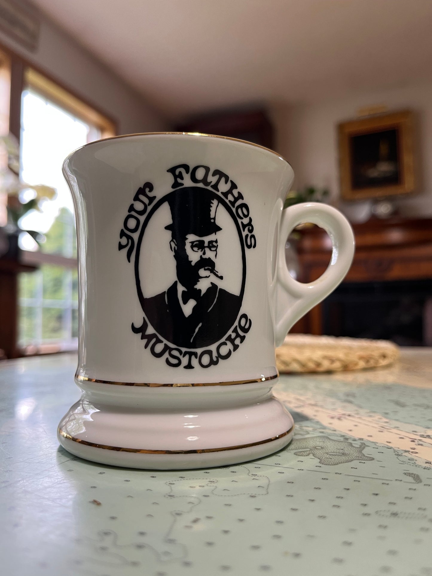 Vintage Your Fathers Mustache Mug with Mustache Protector