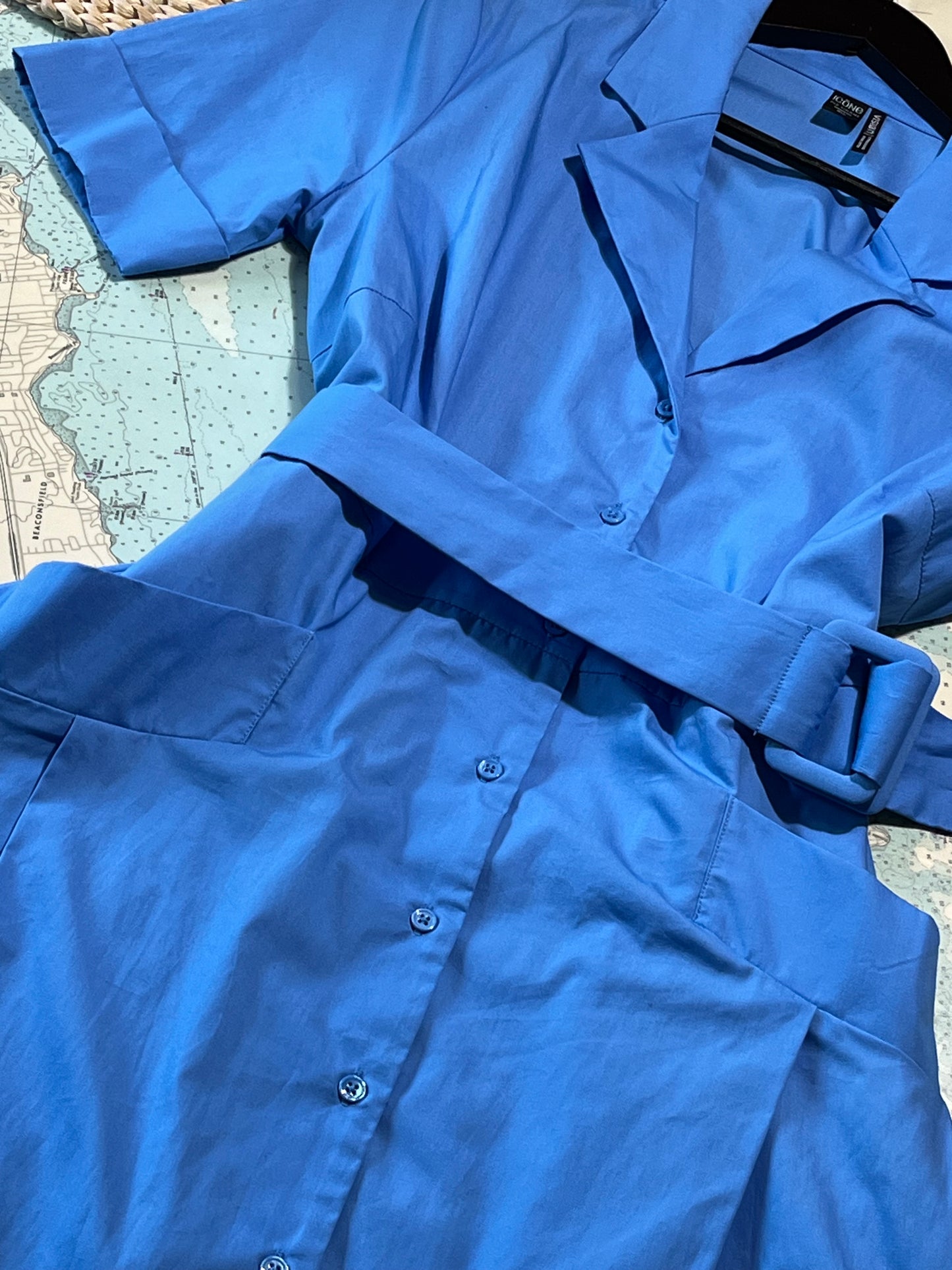 Icone Par Simons Organic Cotton Blue Shift Dress