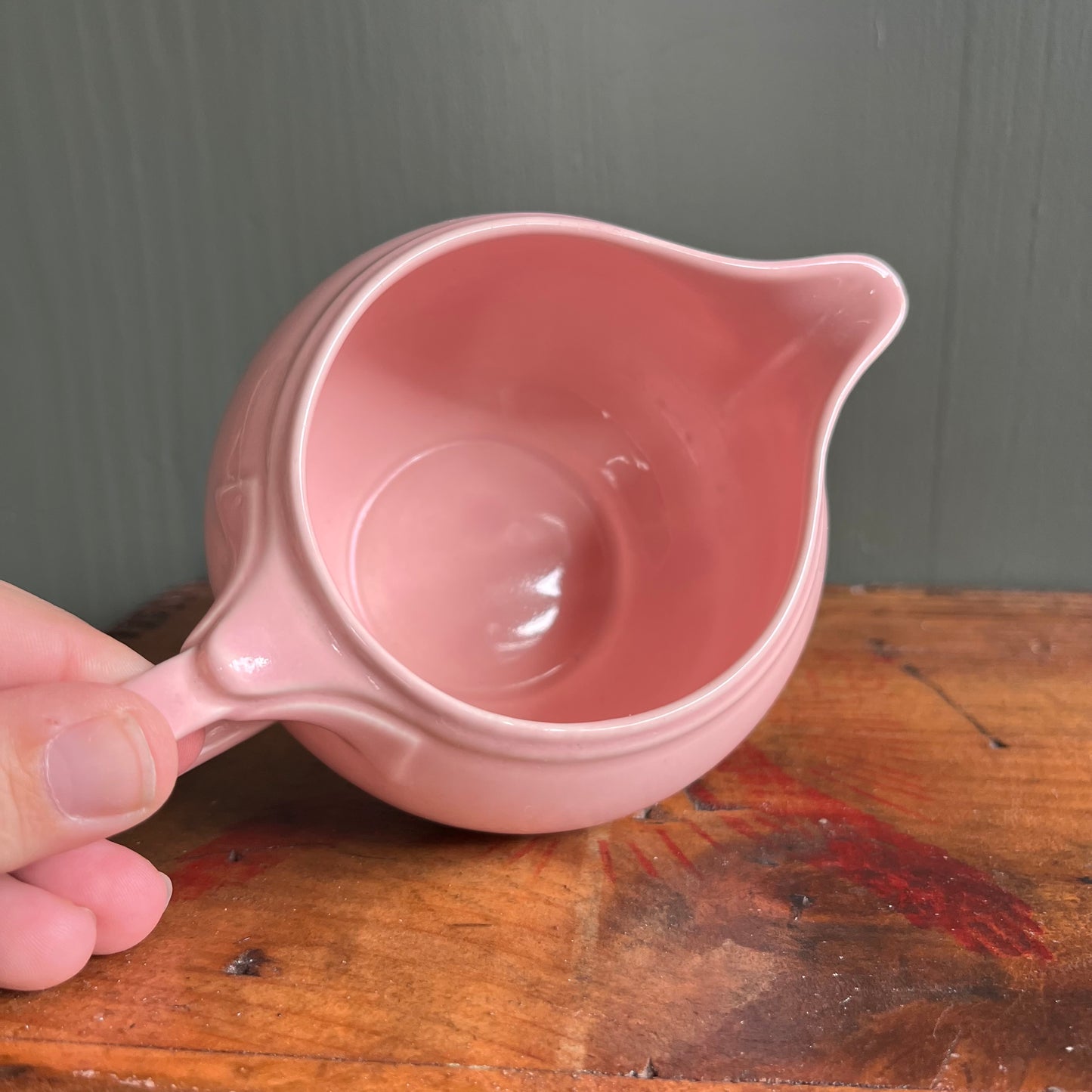 Vintage Pastel Pink Taylor Smith Ceramic Creamer / Gravy Boat
