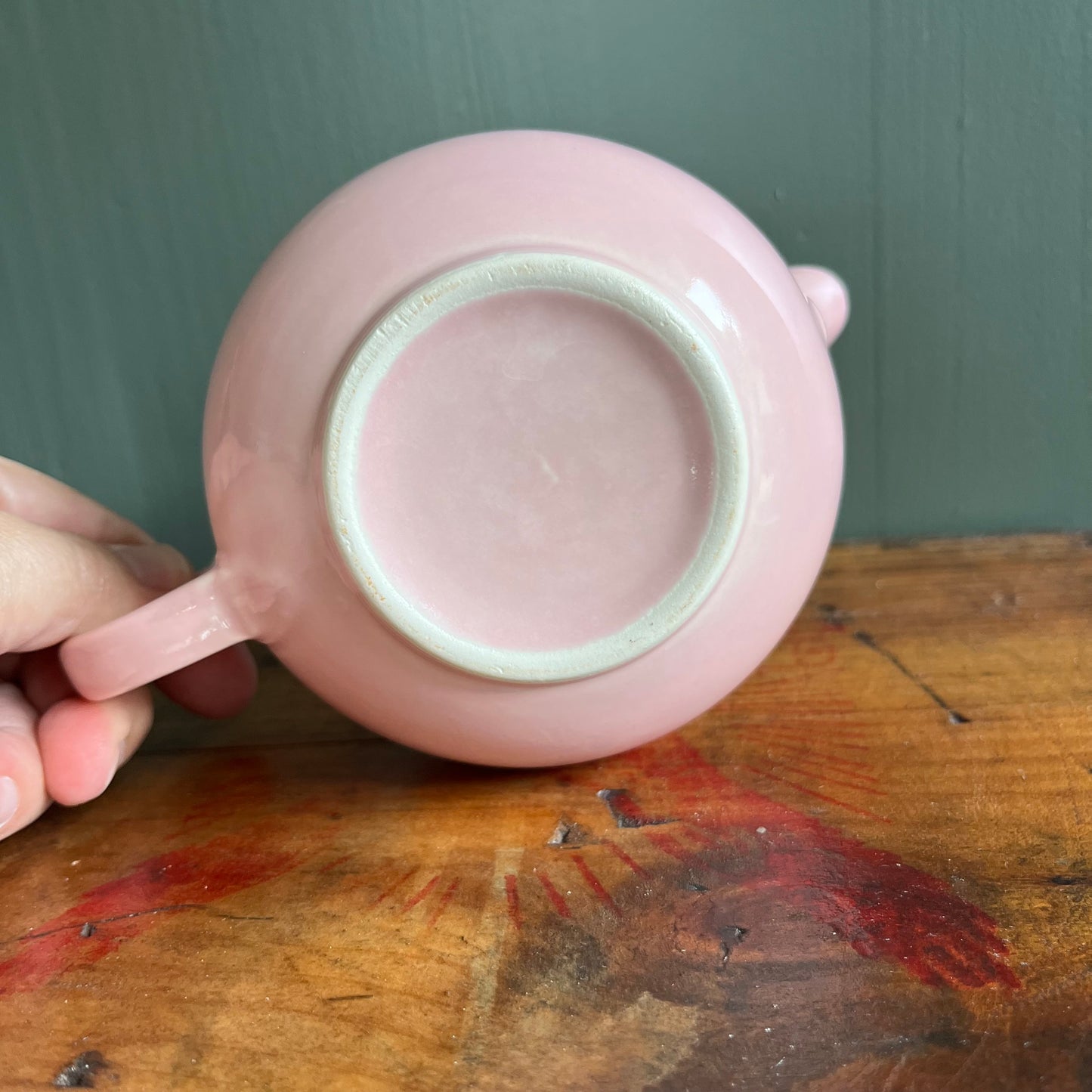 Vintage Pastel Pink Taylor Smith Ceramic Creamer / Gravy Boat