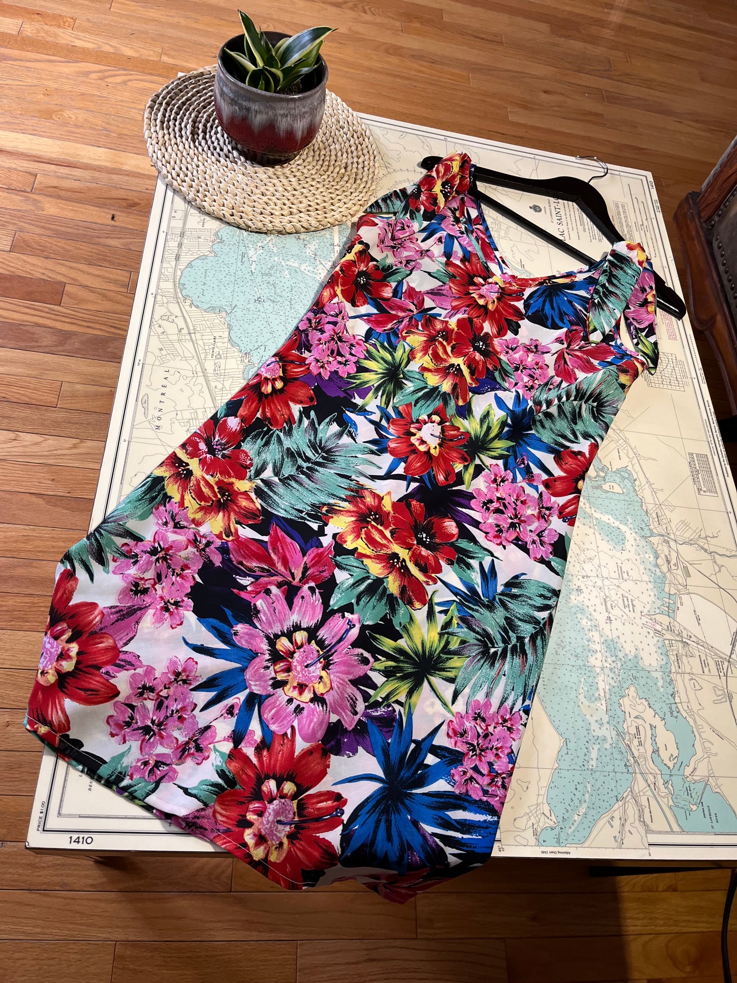 Vintage 90s Jessica Floral Midi Dress
