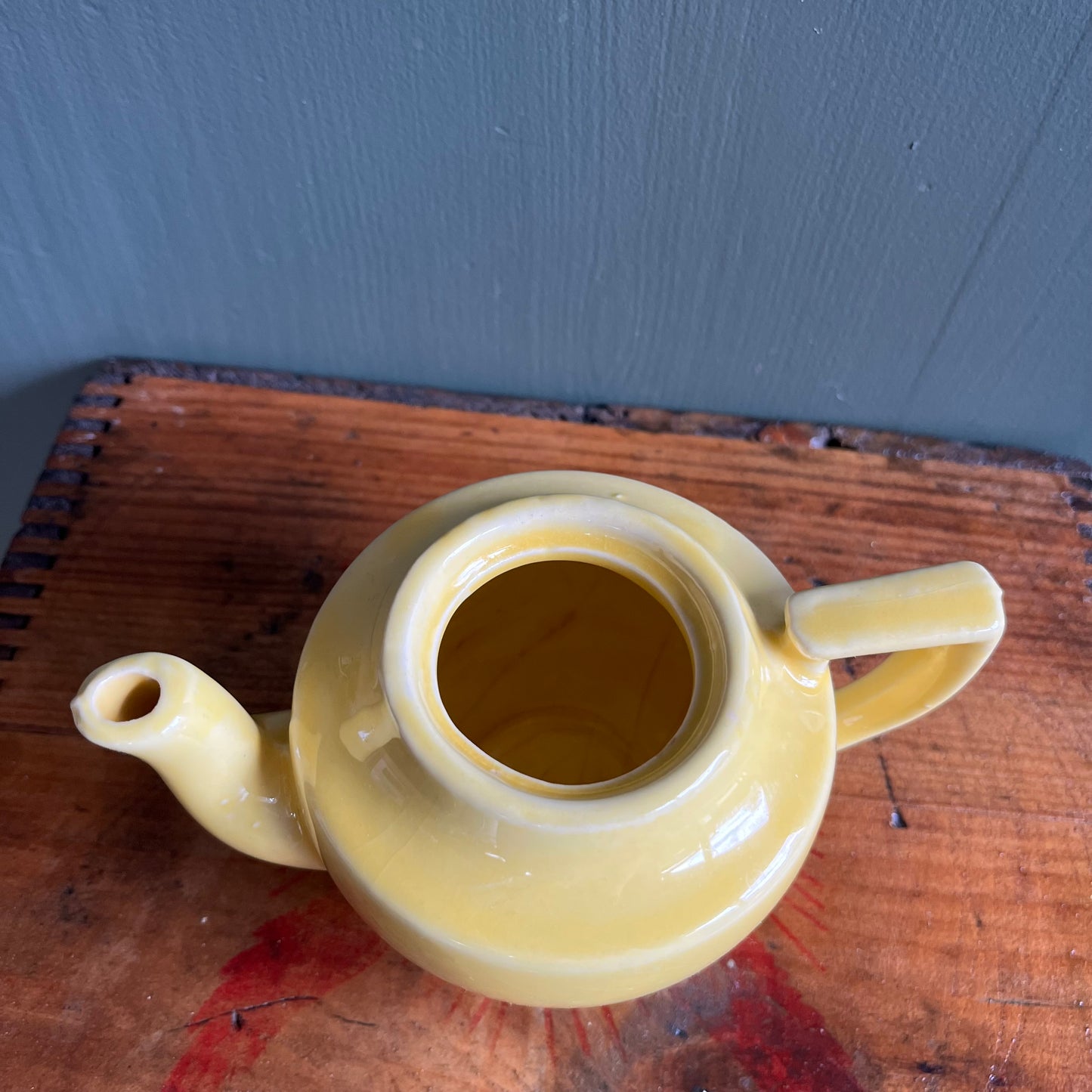 Vintage Yellow Shawnee Ceramic Mini Teapot