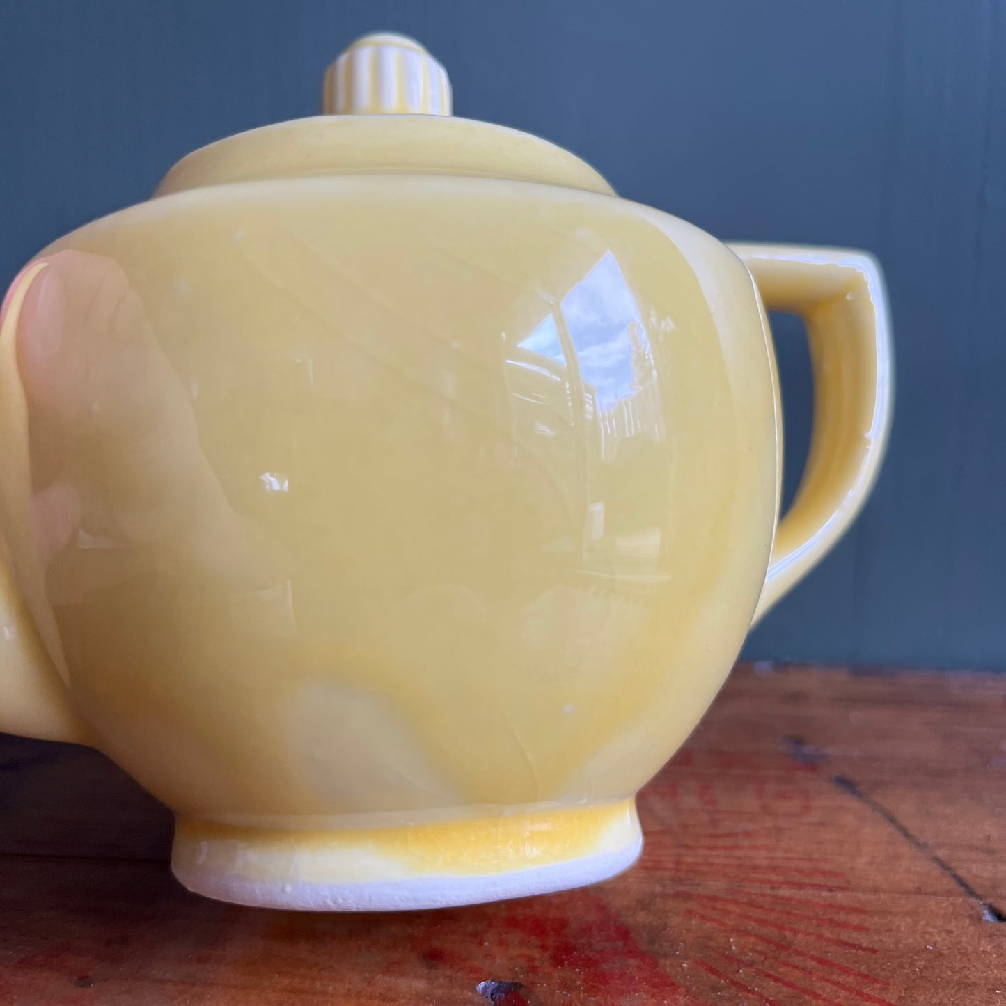 Vintage Yellow Shawnee Ceramic Mini Teapot