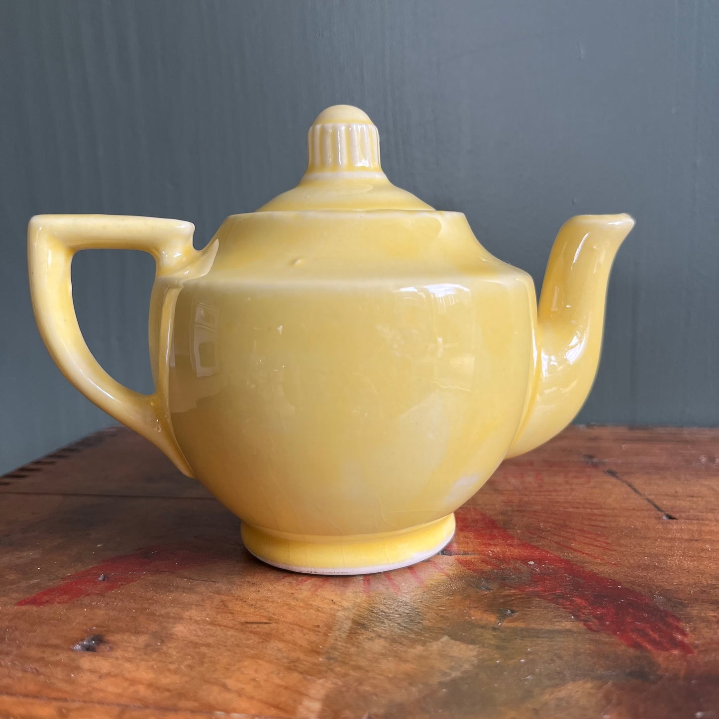 Vintage Yellow Shawnee Ceramic Mini Teapot