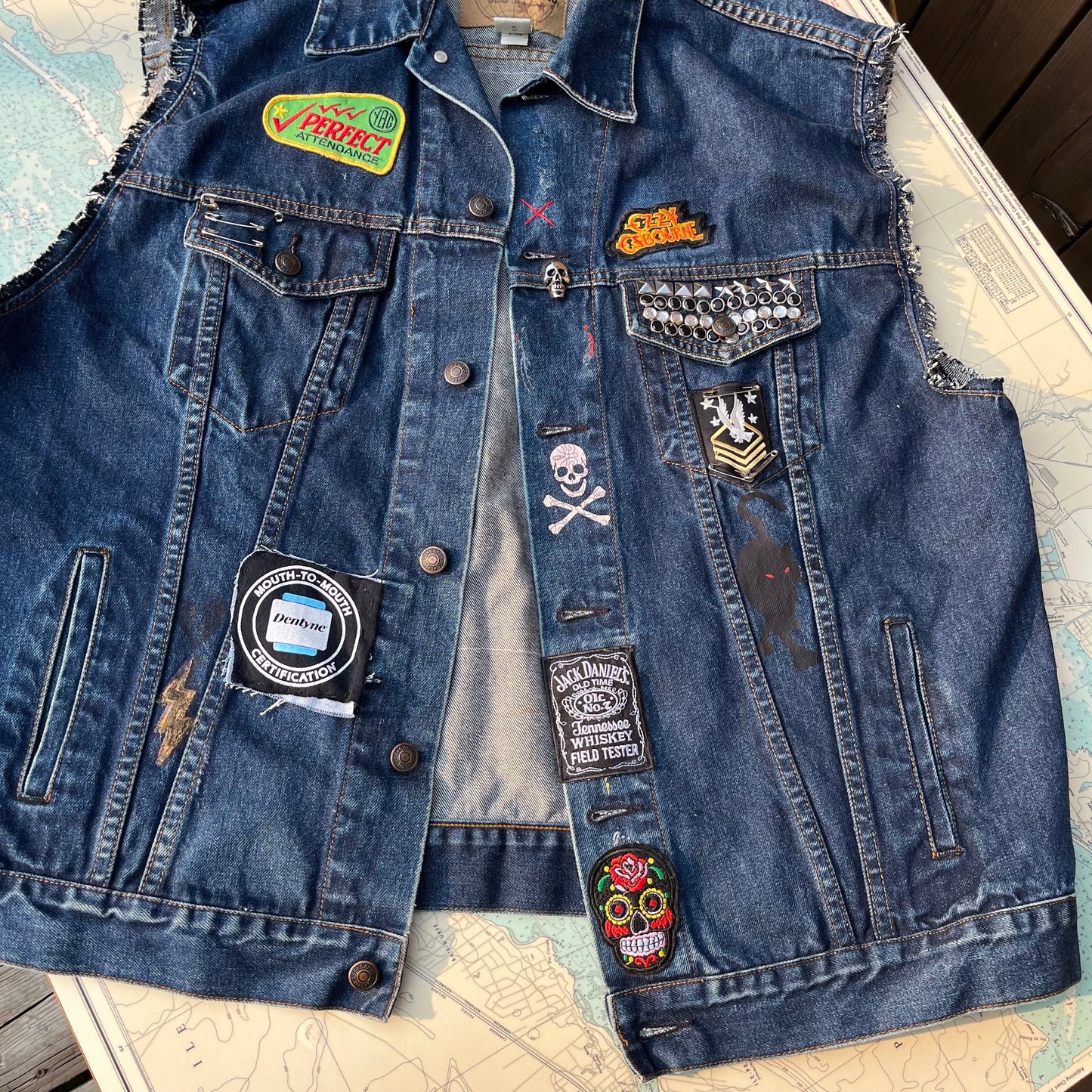 Vintage 00s GAP Customized Cut Off Jean Vest