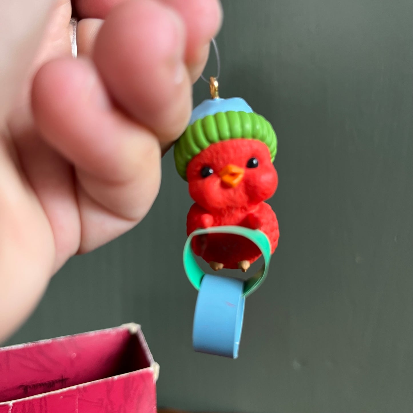 Vintage 1993 Hallmark Great Connections Red Bird Ornaments