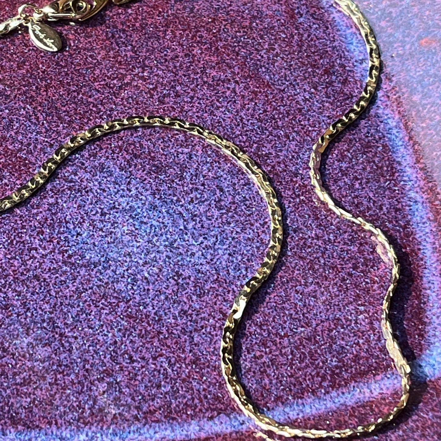 Vintage Park Lane Flat Anchor Chain Necklace