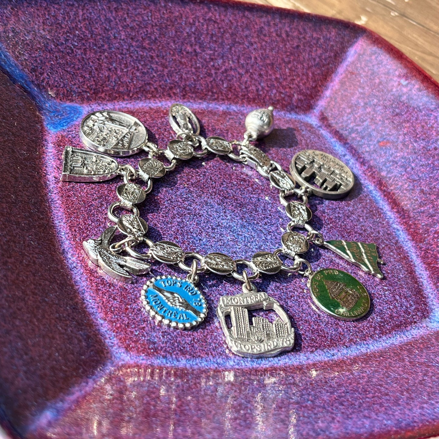 Vintage 70s TOPS Charm Bracelet