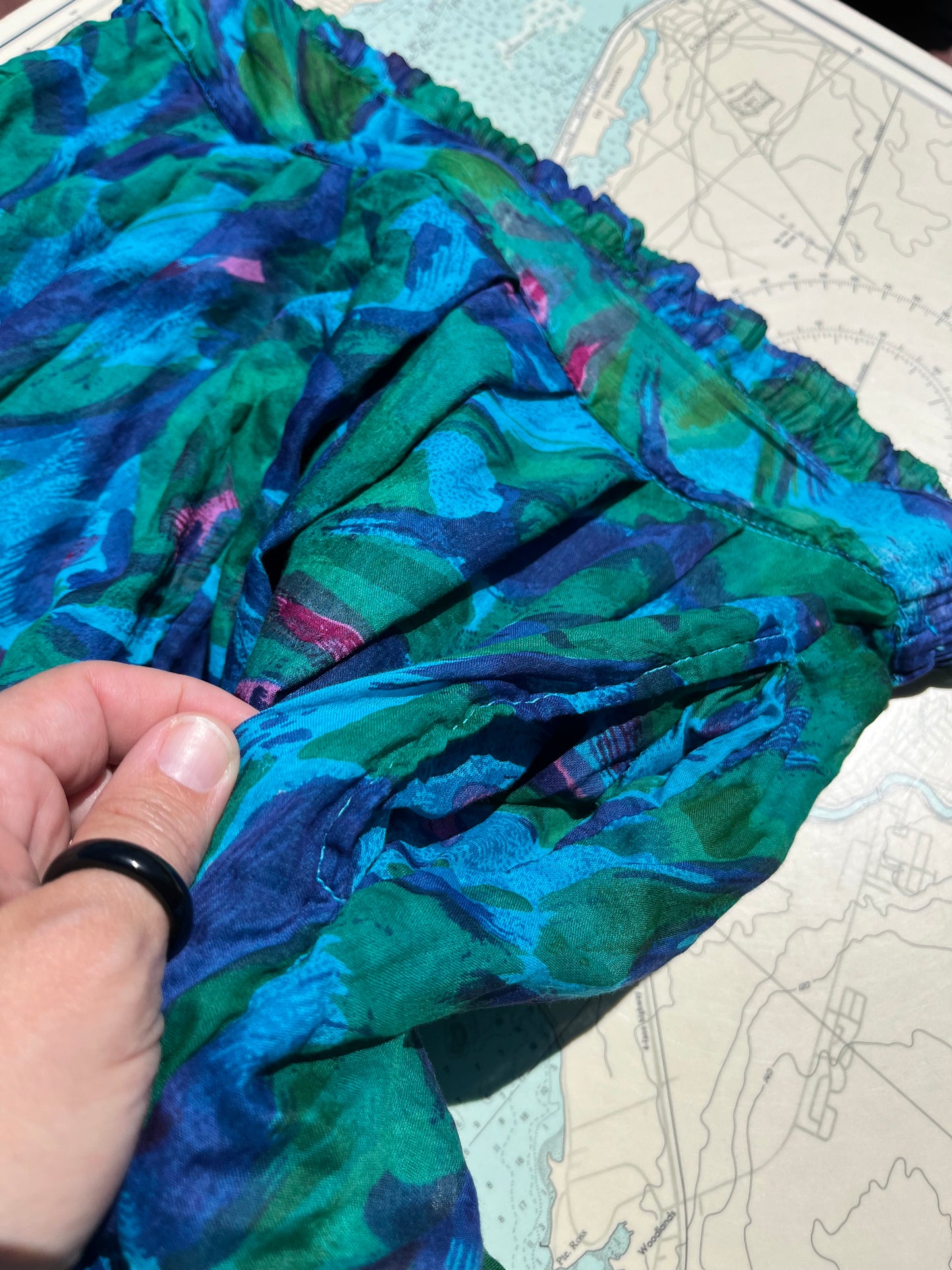 Vintage 90s Arvanti Cotton Brushstroke Pattern Pants