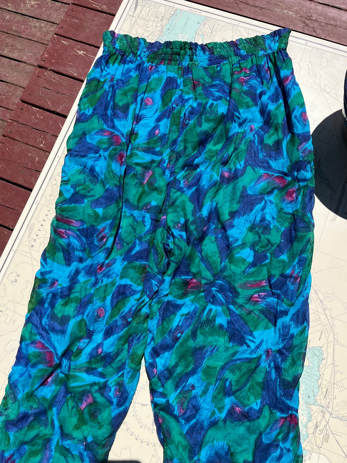 Vintage 90s Arvanti Cotton Brushstroke Pattern Pants