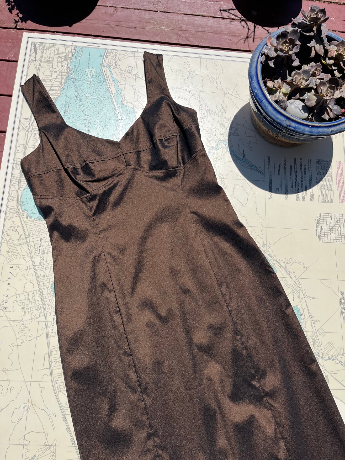Vintage MEXX Y2K Brown Bodycon Dress