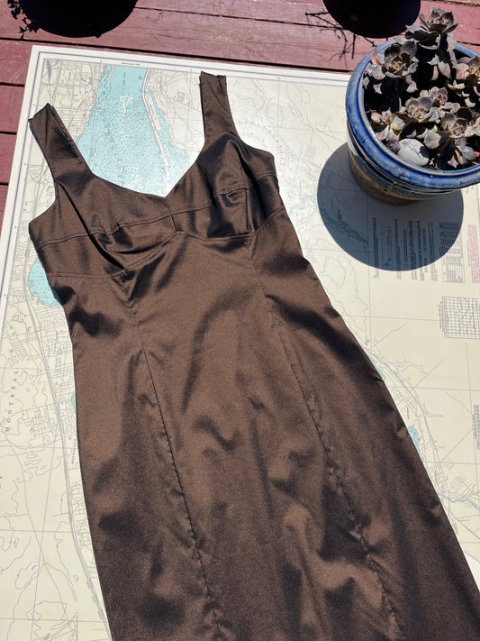 Vintage MEXX Y2K Brown Bodycon Dress