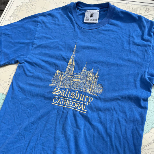 Vintage Salisbury Cathedral Embroidered Tee Shirt