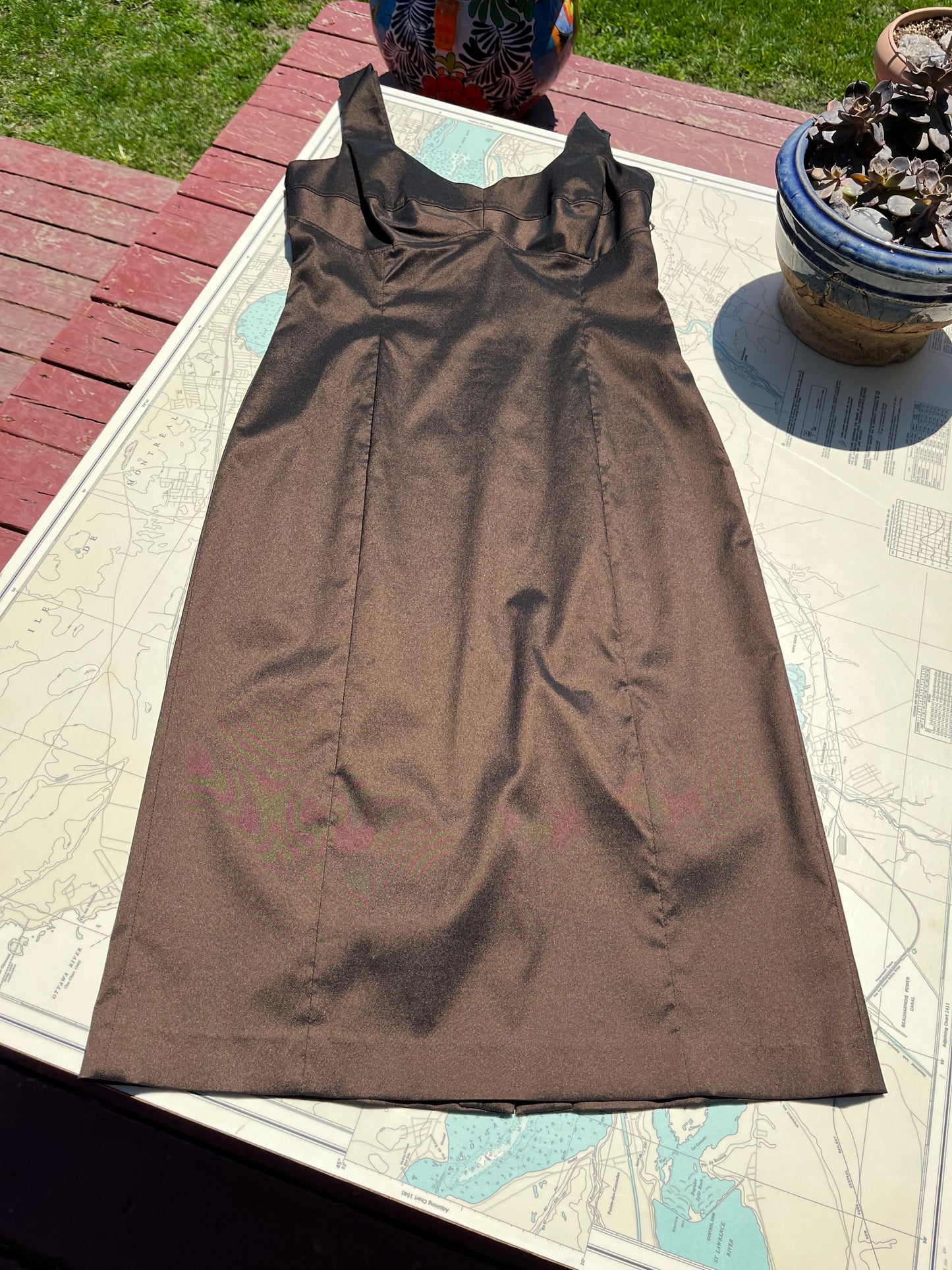 Vintage MEXX Y2K Brown Bodycon Dress