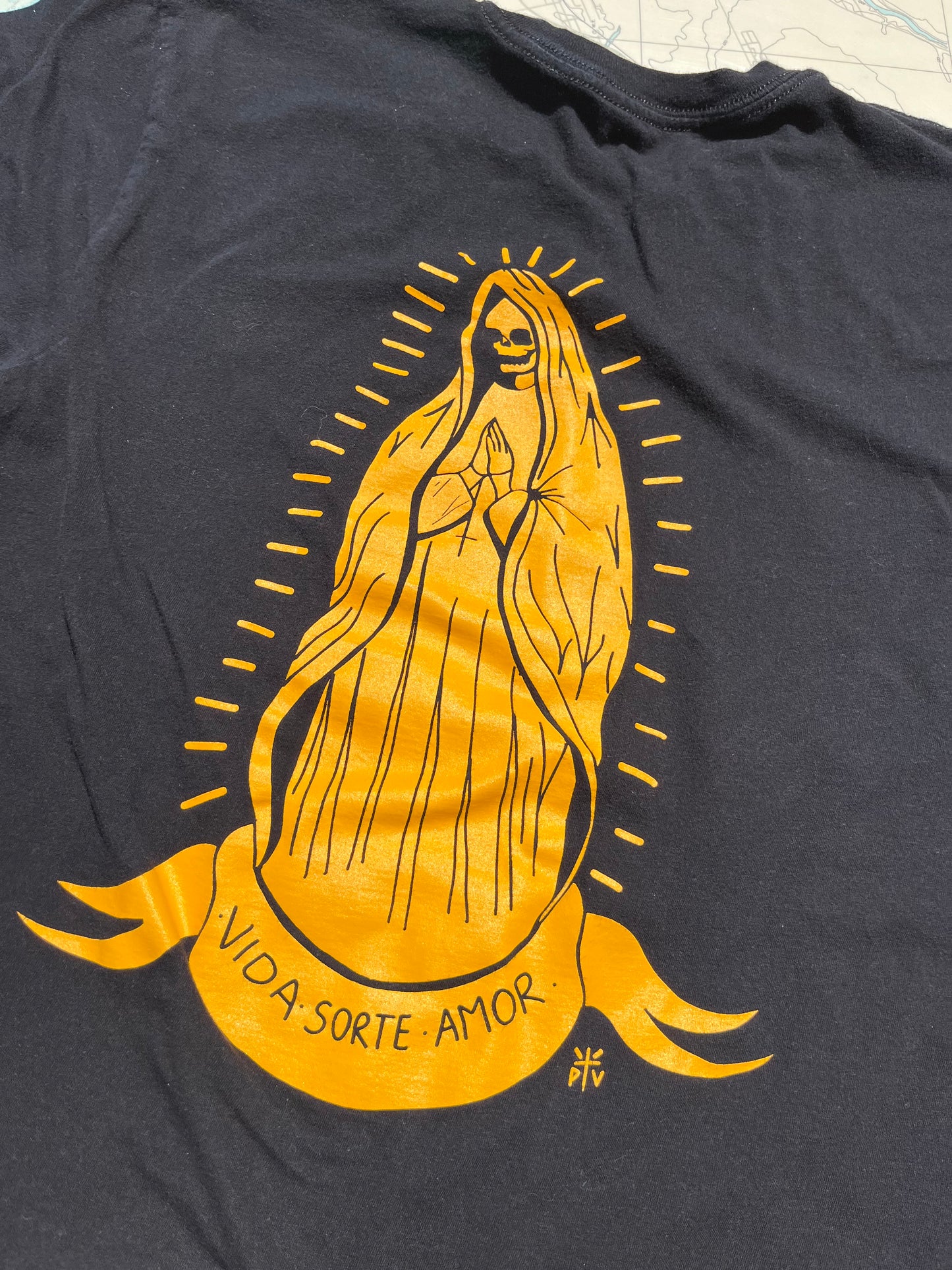 Lamericain Vida Sorte Amor Graphic Tee Shirt