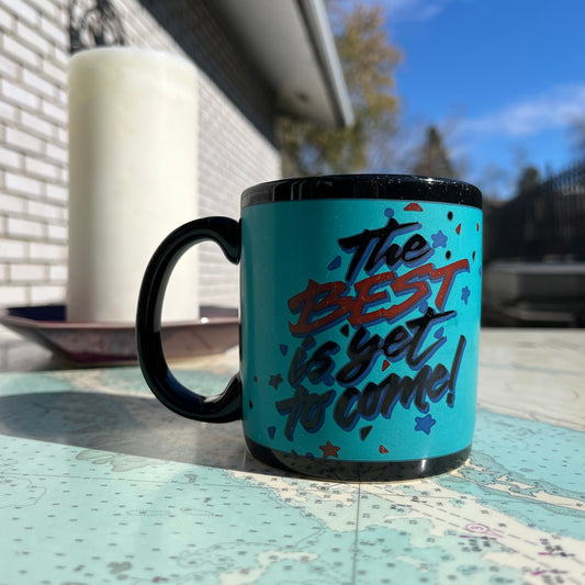 Vintage 90s The Best Is Yet To Come Carlton Cards Stoneware Mug