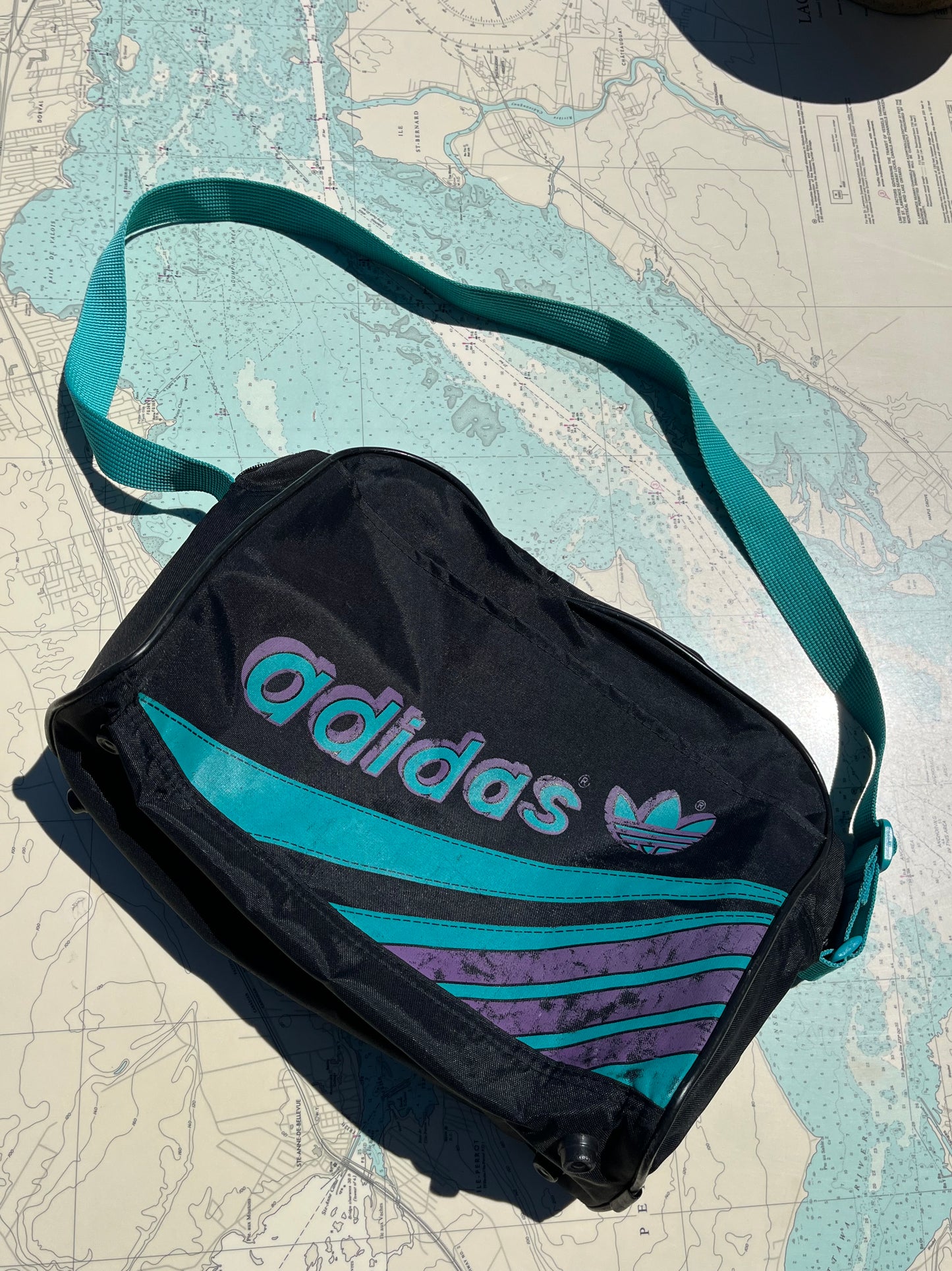Vintage Adidas West Germany Trefoil Graphic Bag
