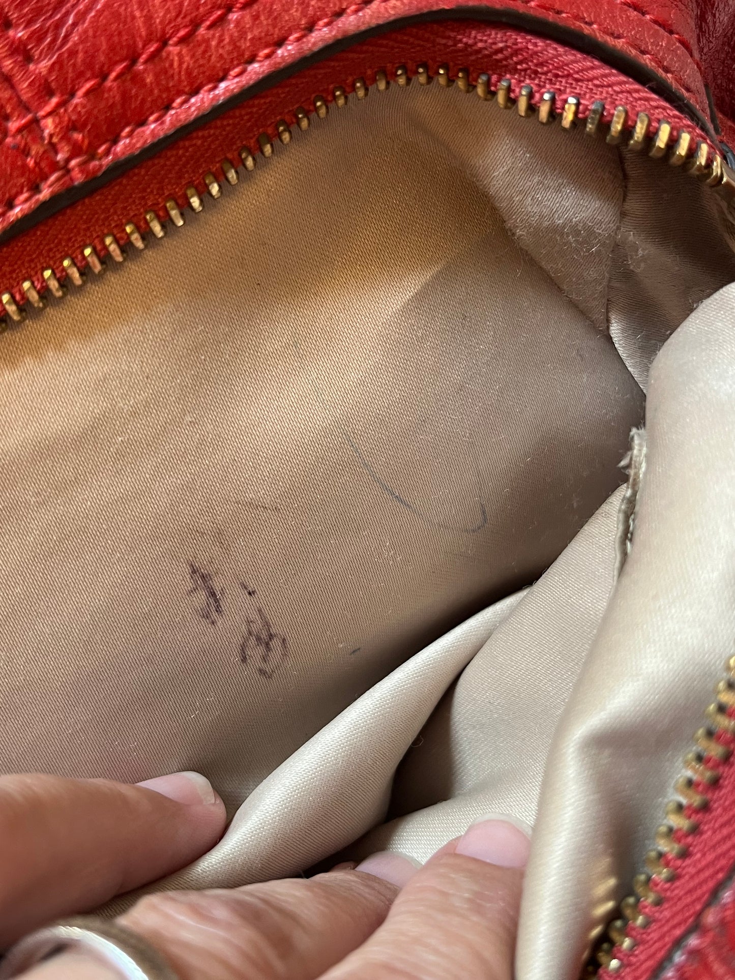 Vintage Y2K Coach Red Soho Hobo Leather Bag