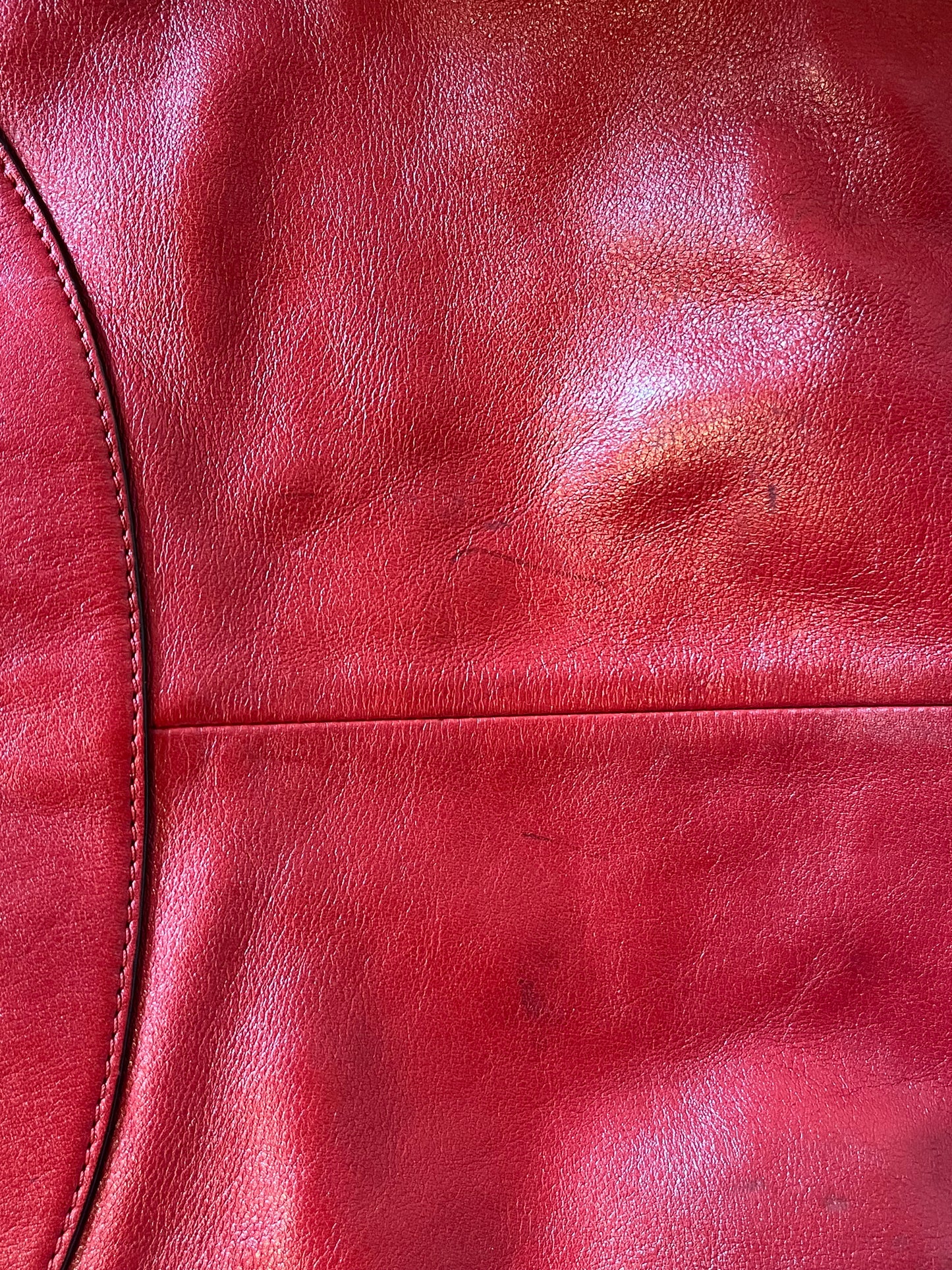 Vintage Y2K Coach Red Soho Hobo Leather Bag