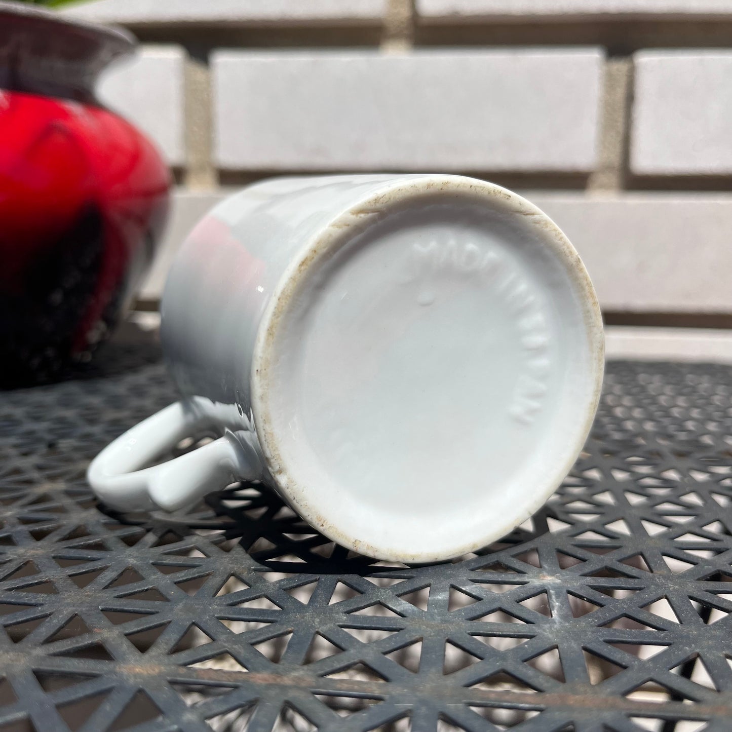Vintage Japan Blue Daisy Graphic Mug