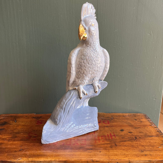 Vintage Cerbeca Venezuela Cockatoo Parrot Bird Statue
