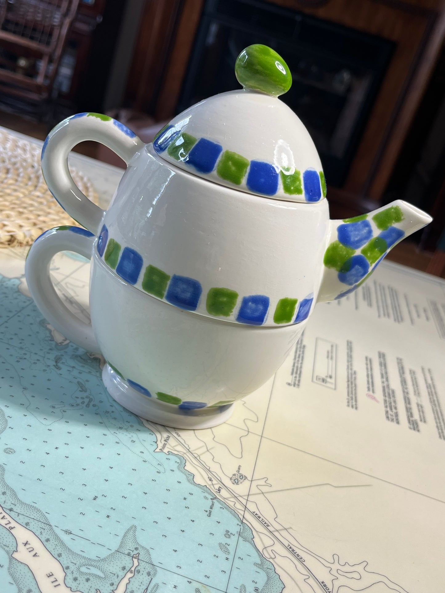 Vintage 90s La Tisane Stacking Tea Set
