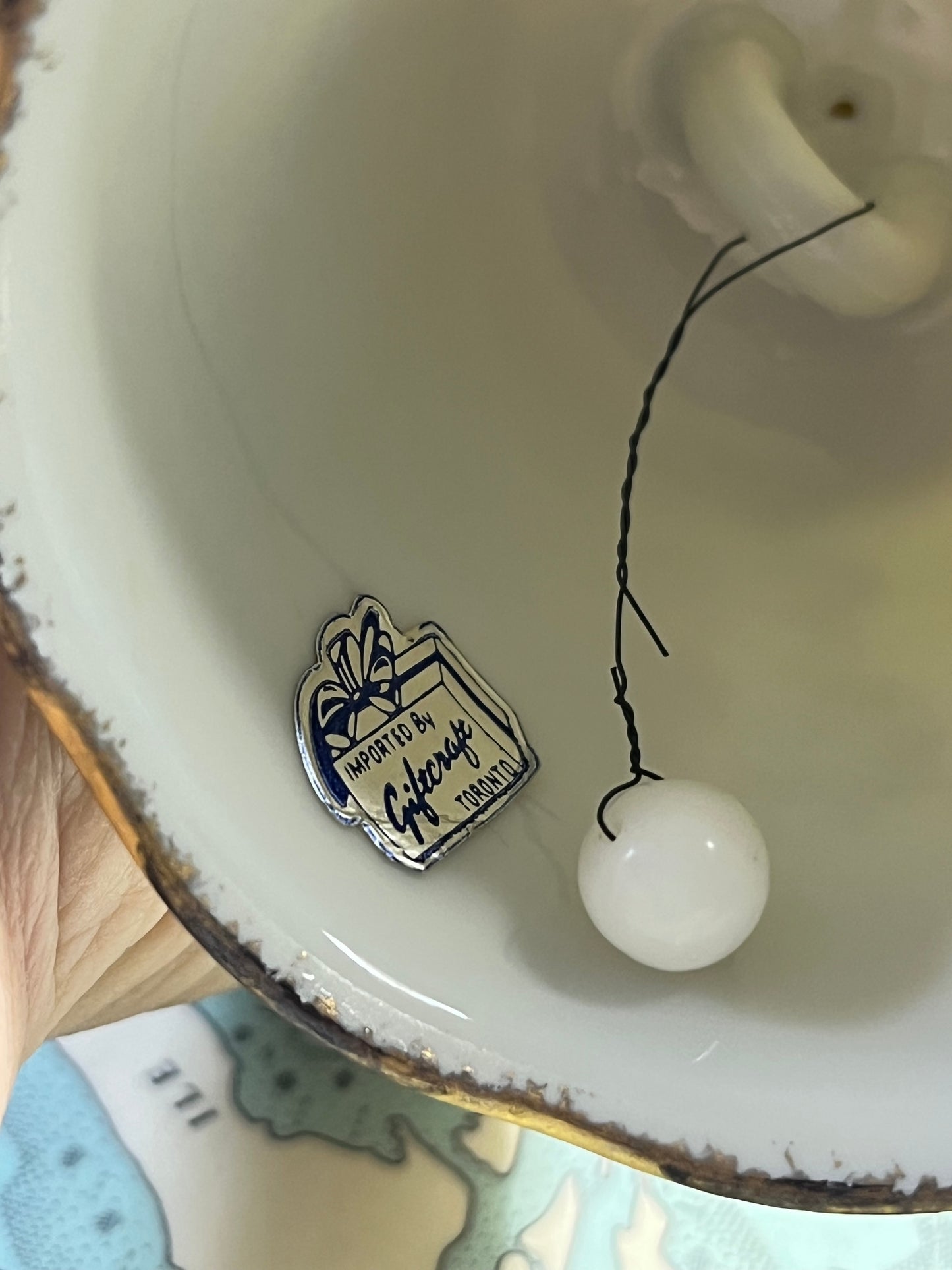 Vintage Currier and Ives Japanese Lustreware Bell